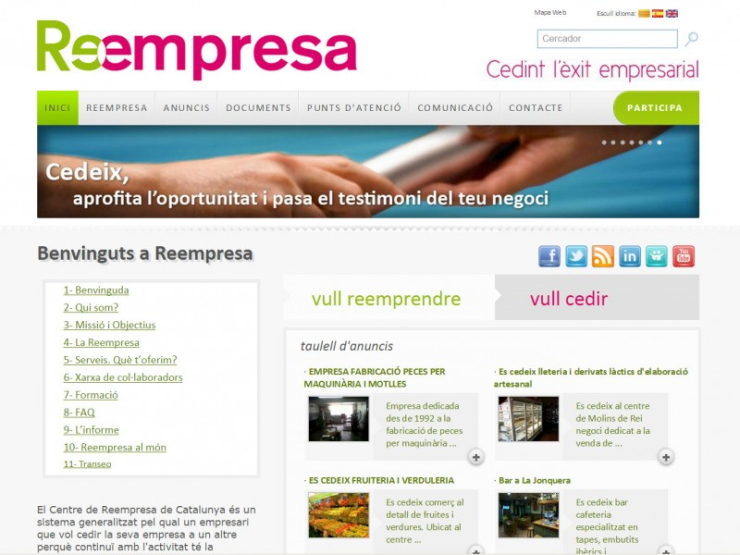 Captura de pantalla del web Reempresa.org.