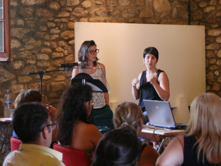 Verònica Guix i Anna Carreras van exposar el projecte per la igualtat de Coeducacció al 2n Fòrum d'Educació.