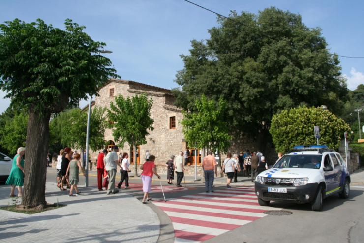 Evacuació a Can Cortès per simulacre d'incendi.