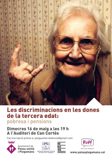 Cartell "Les disciminacions de les dones en la tercera edat"