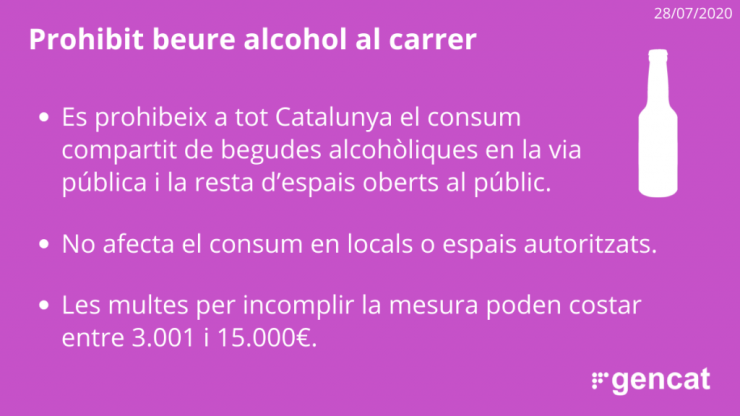 Prohibició de beure al carrer