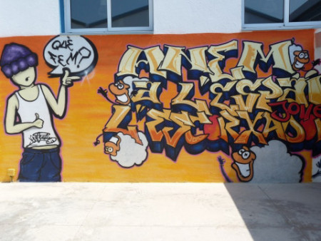 Paret grafitti escorxador