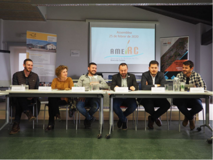Assamblea canvi Presidència AMERC: Isidre Pineda (Caldes de Montbui), Isabel Garcia (Santa Perpètua de Mogoda), Marc Verneda (Sentmenat), Javi Silva (Polinyà), Oscar Sierra (La Llagosta) i Oriol Lozano (Palau-solità i Plegamans)