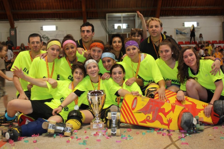 Les Campiones d'Espanya d'Hoquei Patins. Imatge: HC Palau de Plegamans