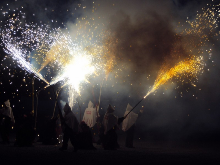 Correfoc per celebrar l'aniversari de l'Escorxador