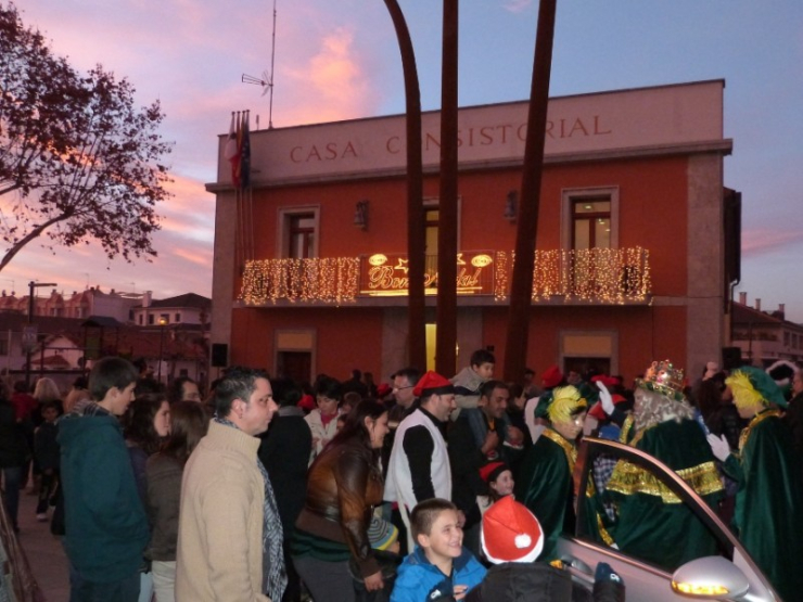 Arribada dels Reis Mags a l'Ajuntament