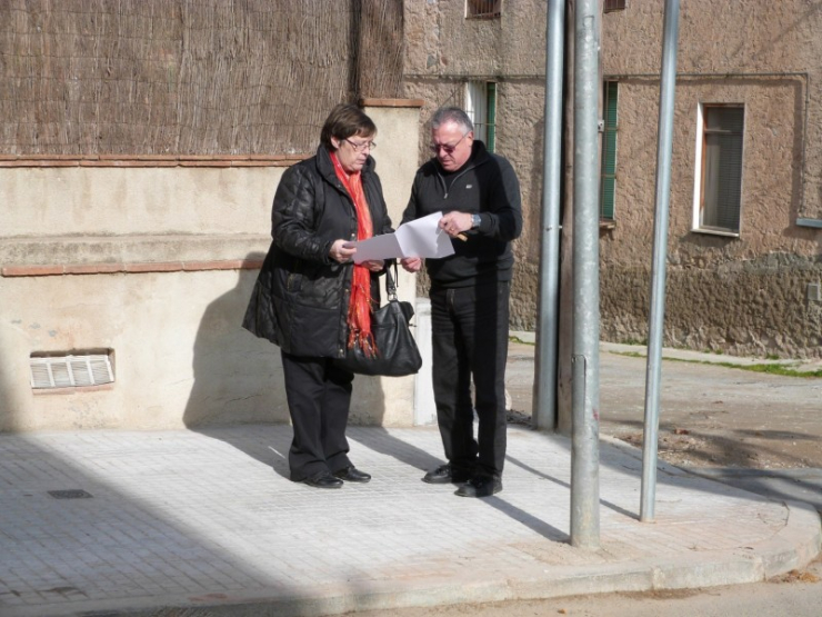 Sanz i Cantero, en la visita per inspeccionar el final dels treballs