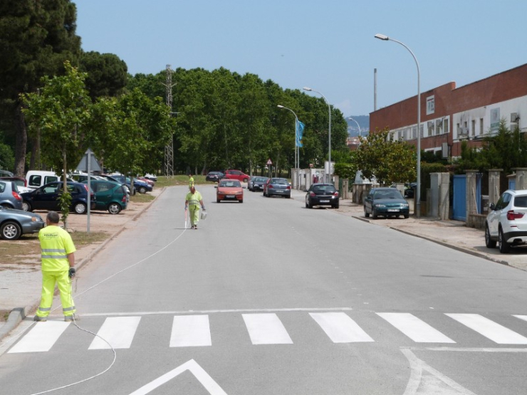 El carrer Dr. Fleming en l'inici dels treballs