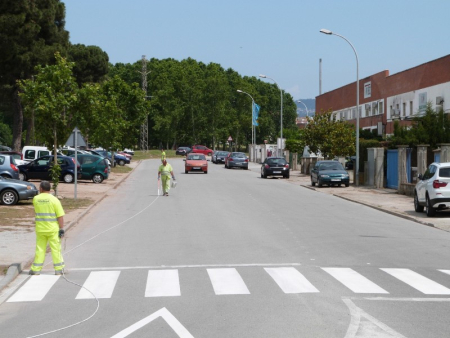 El carrer Dr. Fleming en l'inici dels treballs