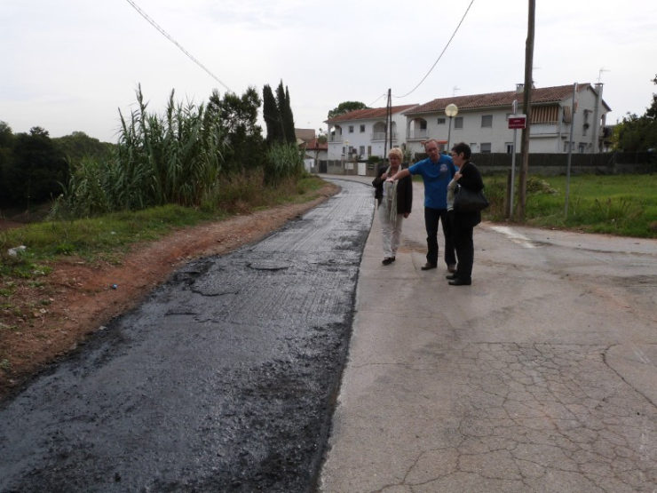 La carretera de Sentmenat és un dels vials on han començat els treballs.