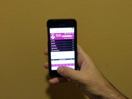 Des d'un dispositiu mòbil, com un 'smartphone', el primer que apareix del web és el menú principal de continguts