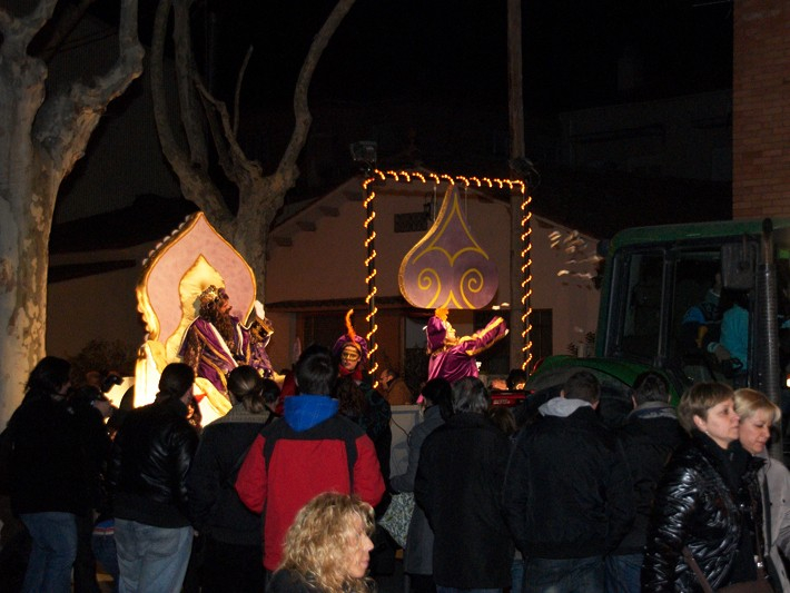 Una de les carrosses dels Reis Mags en la cavalcada de gener del 2013.