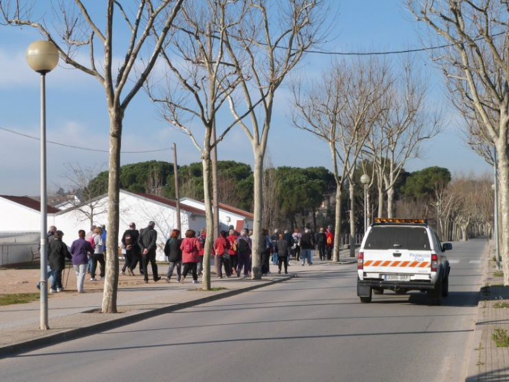 Els voluntaris de Protecció Civil han acompanyat els excursionistes.