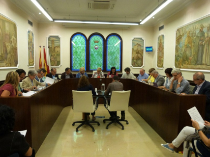 Una part del nombrós públic va celebrar l'aprovació de la moció.