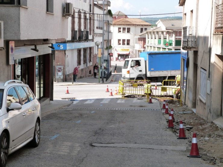 Ampliació de les voreres del carrer Plegamans.