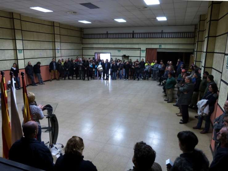 Treballadors/es de l'Ajuntament que han pogut acudir a l'acte de felicitació nadalenca.