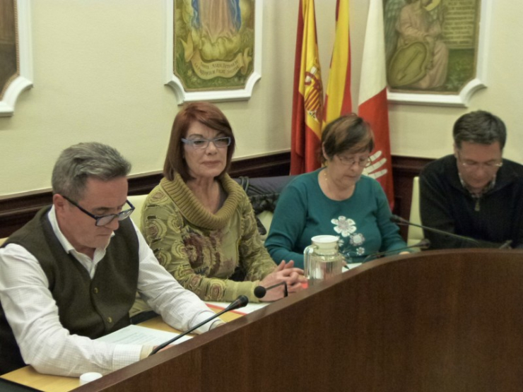 D'esquerra a dreta: Miquel Rovira, Mercè Carreño, Carme Sanz i David Abascal, 4 dels 17 edils del Ple Municipal.