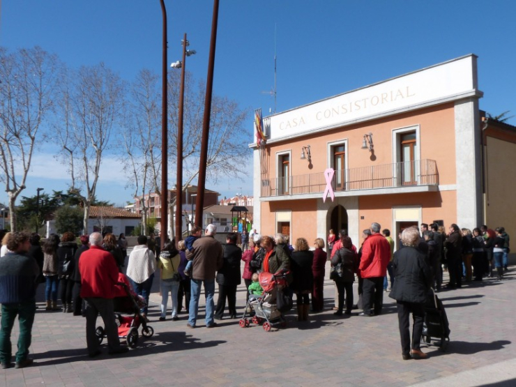 Concentració del Dia Internacional de les Dones 2015.