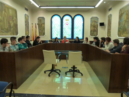 Visita a l'Ajuntament d'alumnes del cicle formatiu de Gestió Administrativa de l'Institut Ramon Casas i Carbó.
