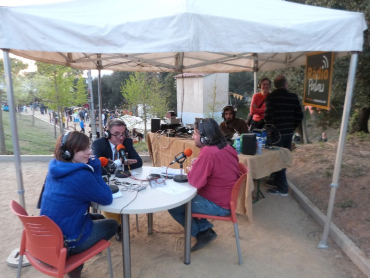 El regidor Miquel Rovira, entrevistat en el programa especial de Ràdio Palau amb motiu del Mercat Medieval 2015.