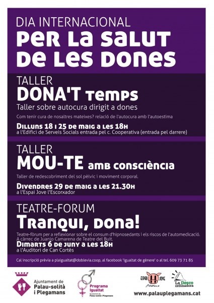 Activitats Dia Internacional per la Salut de les Dones.