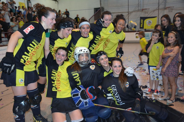 El Generali HC Palau de Plegamans, l'equip campió de l'OK Lliga 2014-2015. Imatge de la Reial Federació Espanyola de Patinatge.