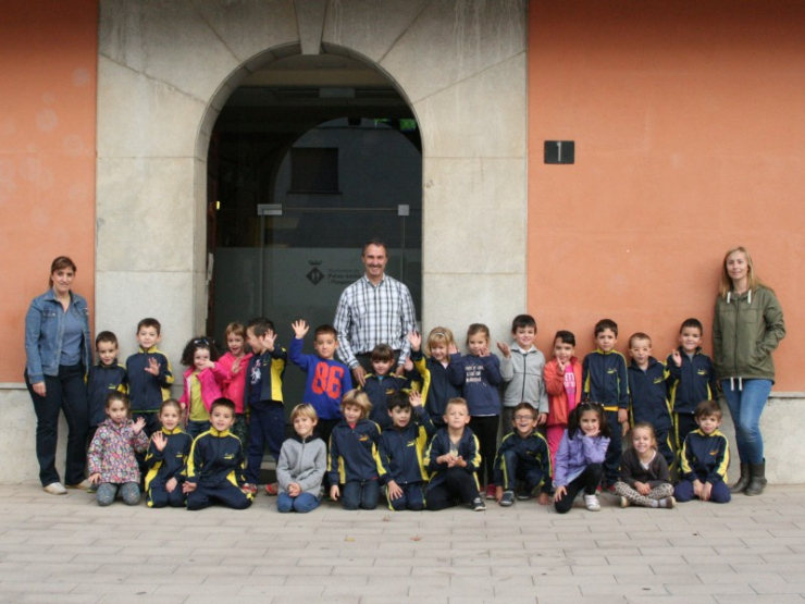 Un de les dues classes de P5 de l'Escola Palau