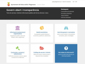 Captura de pantalla del 'Portal de Transparència'.