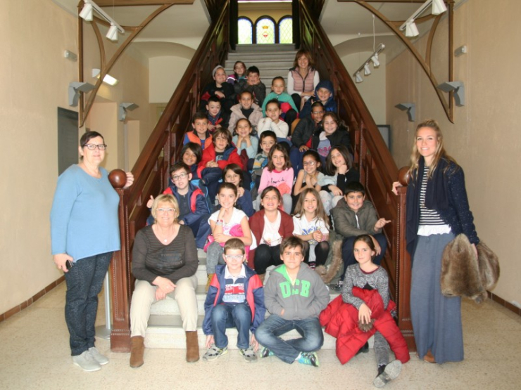 Visita de l'Escola Can Cladellas a l'Ajuntament.