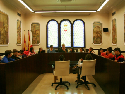 Visita de l'Escola Can Cladellas a l'Ajuntament.