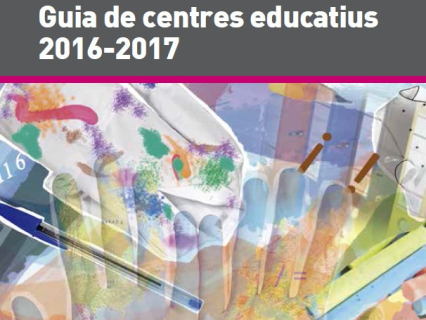 Fragment de la portada de la 'Guia de centres educatius', obra de Xènia Moya.
