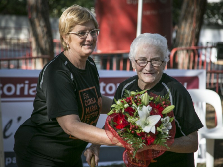 Teresa Padrós i Maria Víctor en la Cursa Maria Víctor 2015.