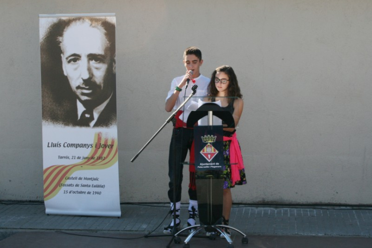 Homenatge a Lluís Companys. Parlament de les Colles del Ball de Gitanes.