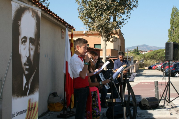 Homenatge a Lluís Companys. Parlament de les Colles del Ball de Gitanes.