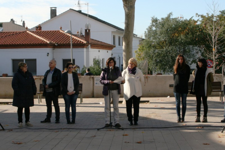 Dia contra la violència masclista. Parlament de la Tinenta d'Alcaldia Luisa Fernández.