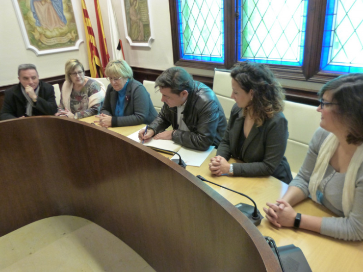 Visita del delegat del govern de la Generalitat.