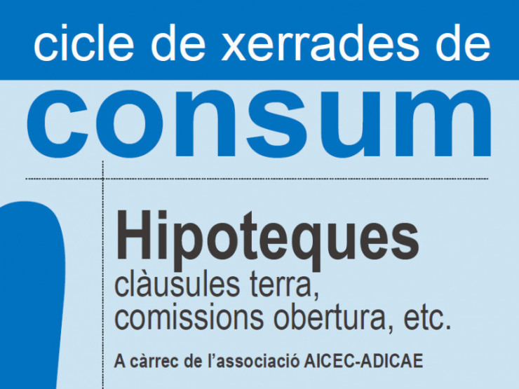 Xerrada hipoteques. Fragment del cartell.