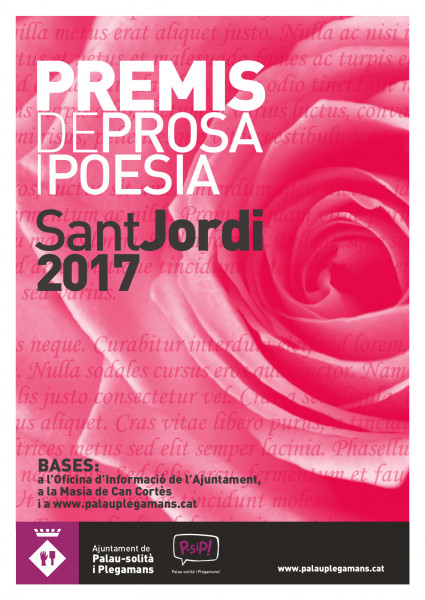 Cartell dels Premis de Prosa i Poesia Sant Jordi 2017.