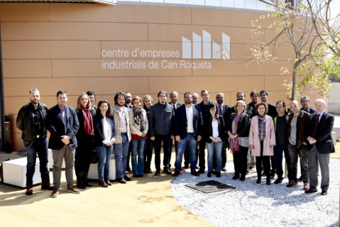 Personalitats assistents a la declaració de Can Roqueta. Imatge cedida per l'Ajuntament de Sabadell.