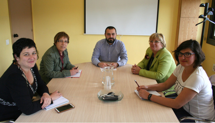 Reunió a l'Ajuntament de Polinyà, el 2017, per estudiar la mancomunitat del servei de neteja entre Polinyà, Sentmenat i Palau-solità i Plegamans.