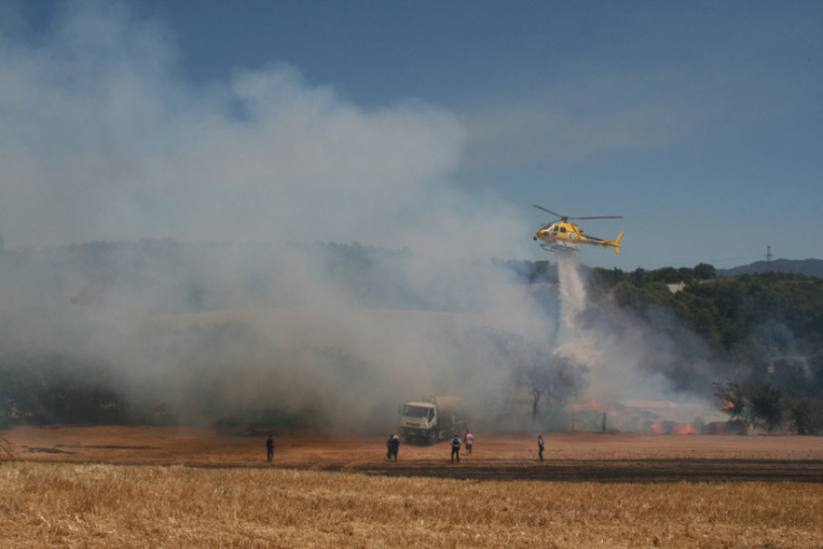 Incendi forestal del 4 de juliol del 2017 entre els barris dels Turons i Can Falguera, a Palau-solità i Plegamans.