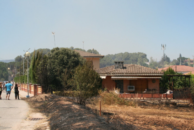 Incendi forestal del 4 de juliol del 2017 entre els barris dels Turons i Can Falguera, a Palau-solità i Plegamans.