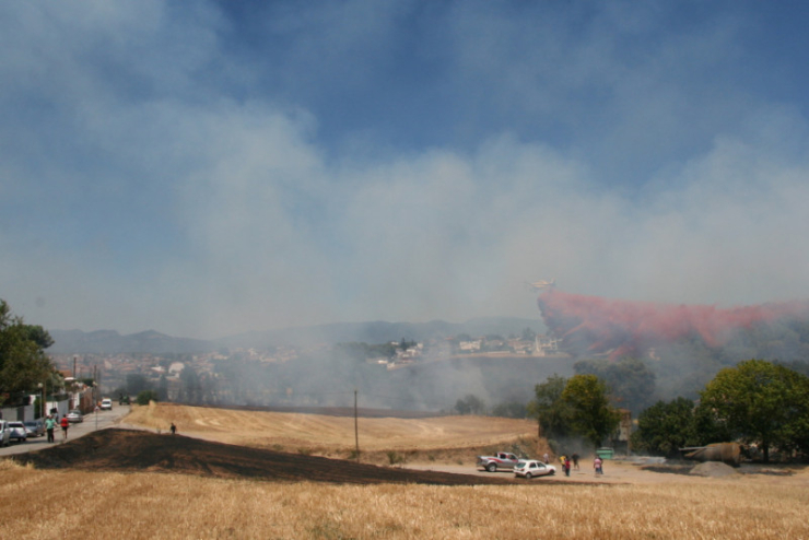 Incendi forestal del 4 de juliol del 2017 entre els barris dels Turons i Can Falguera, a Palau-solità i Plegamans.