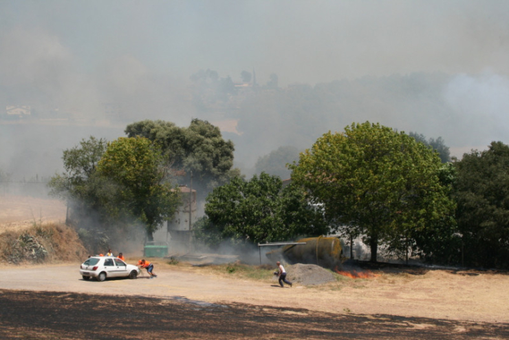 Incendi forestal del 4 de juliol del 2017 entre els barris dels Turons i Can Falguera, a Palau-solità i Plegamans.