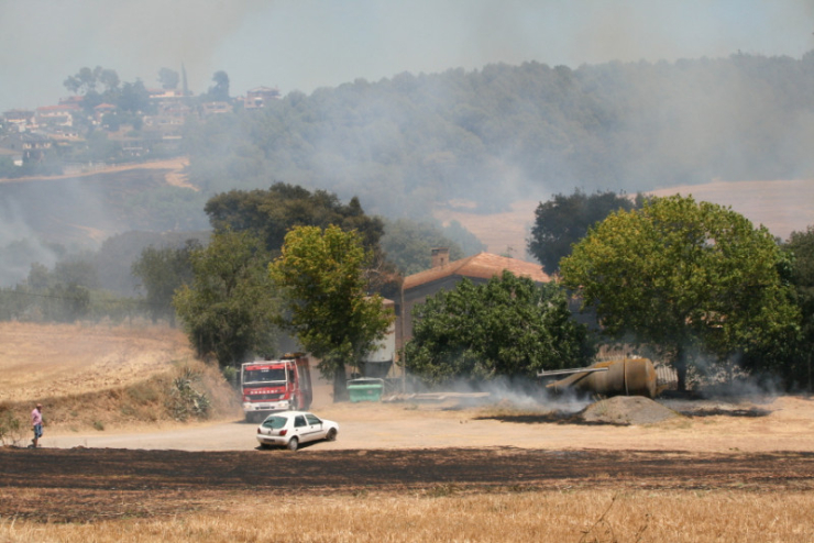 Incendi forestal del 4 de juliol del 2017 entre els barris dels Turons i Can Falguera, a Palau-solità i Plegamans.