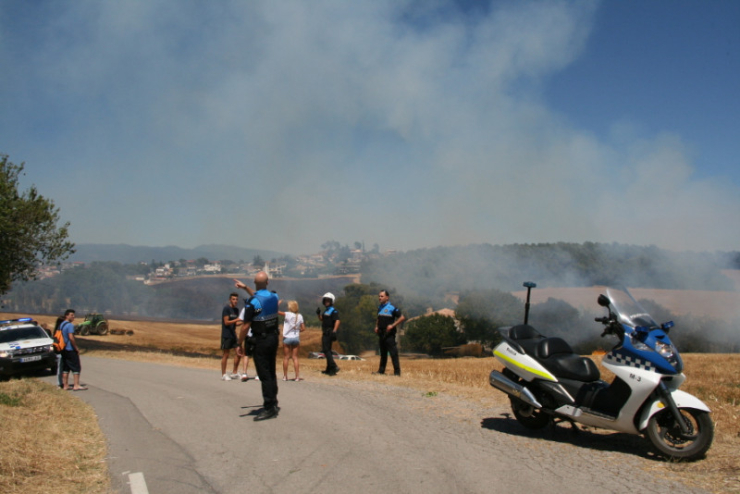 Incendi forestal del 4 de juliol del 2017 entre els barris dels Turons i Can Falguera, a Palau-solità i Plegamans.