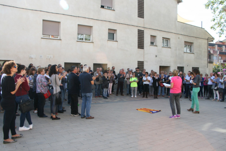 Concentració ciutadana per rebutjar l'empresonament de Jordi Cuixart i Jordi Sànchez i demanar-ne l'alliberament.