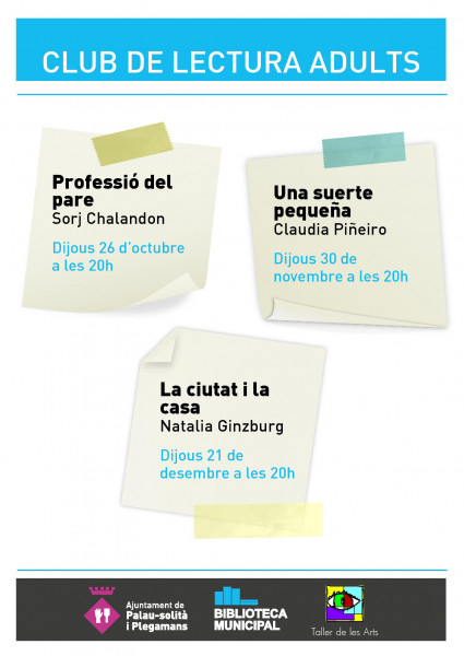 Cartell club de lectura adults