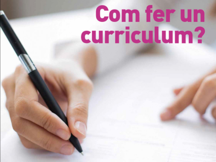 Fragment del cartell curs sobre com fer un currículum.