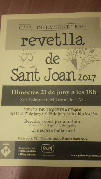 Sant Joan Casal Gent gran 2017